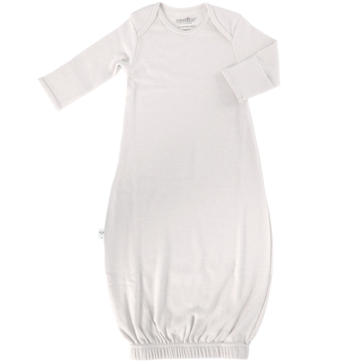 Baby Gown, Merino Wool, 0-6 Months, Oat