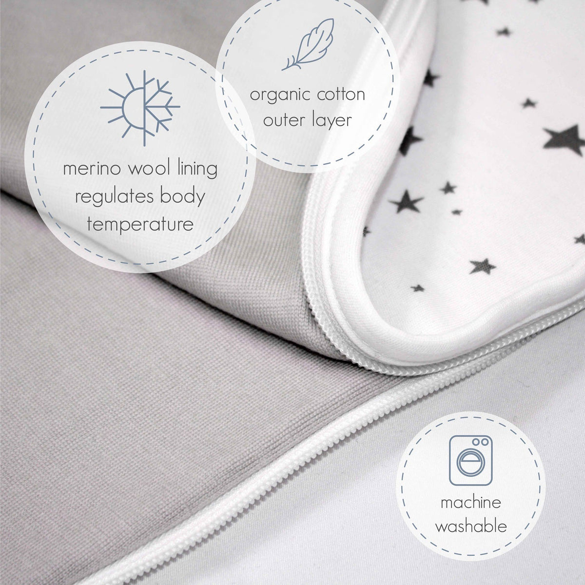 4 Season® Ultimate Baby Sleep Bag, Merino Wool & Organic Cotton, Rose