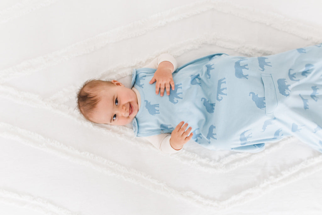 Ecolino® Adjustable Baby Sleep Bag, Organic Cotton, Universal Size: 2 Months - 2 Years, Elephant